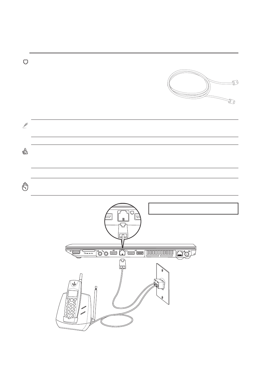 Modem connection | Asus E2334 User Manual | Page 50 / 74