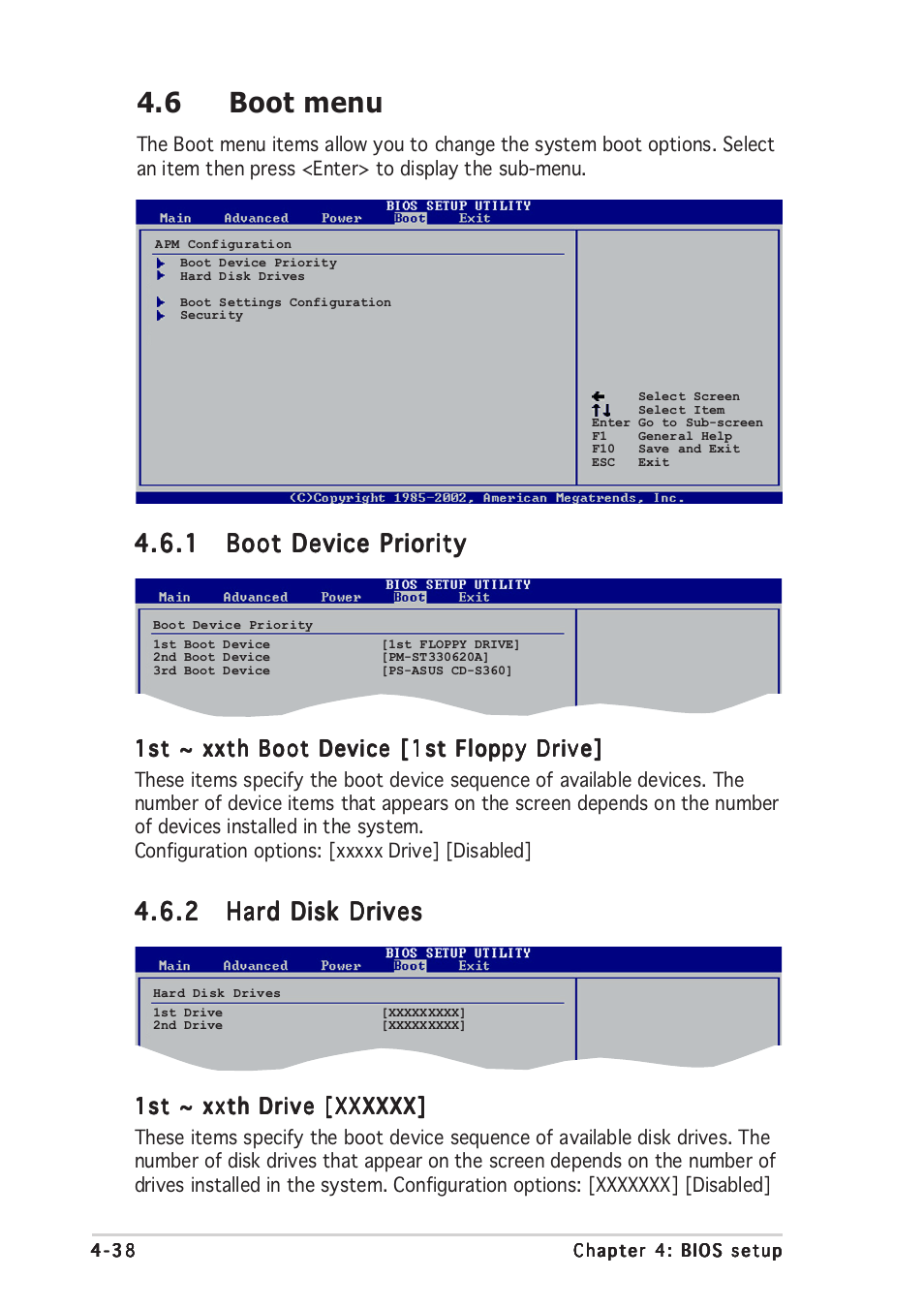 6 boot menu | Asus DELUXE P5LD2 User Manual | Page 102 / 156