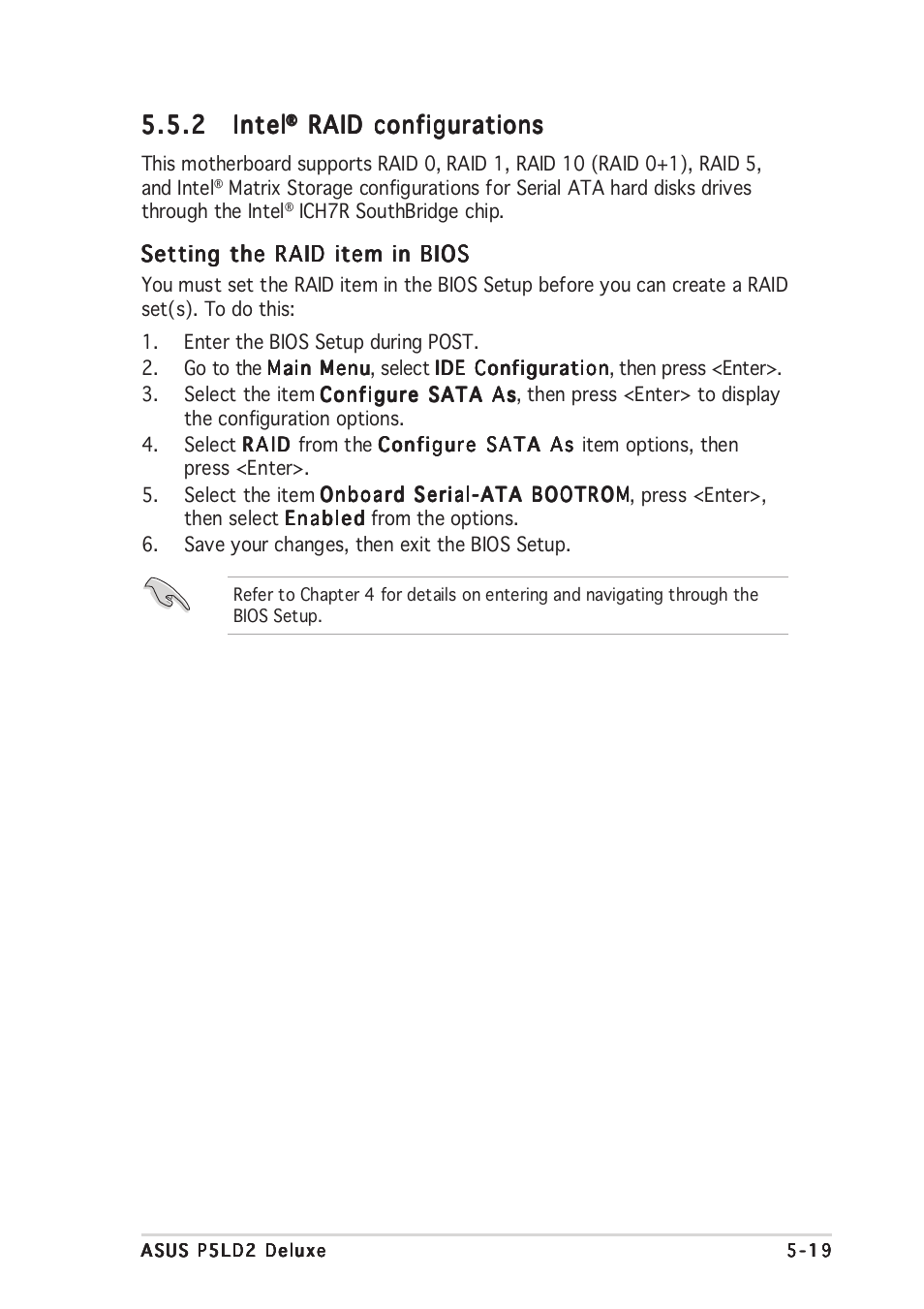 2 intel intel intel intel intel, Raid configurations | Asus DELUXE P5LD2 User Manual | Page 129 / 156