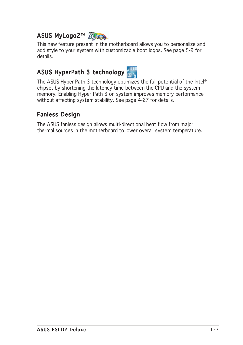 Asus DELUXE P5LD2 User Manual | Page 21 / 156