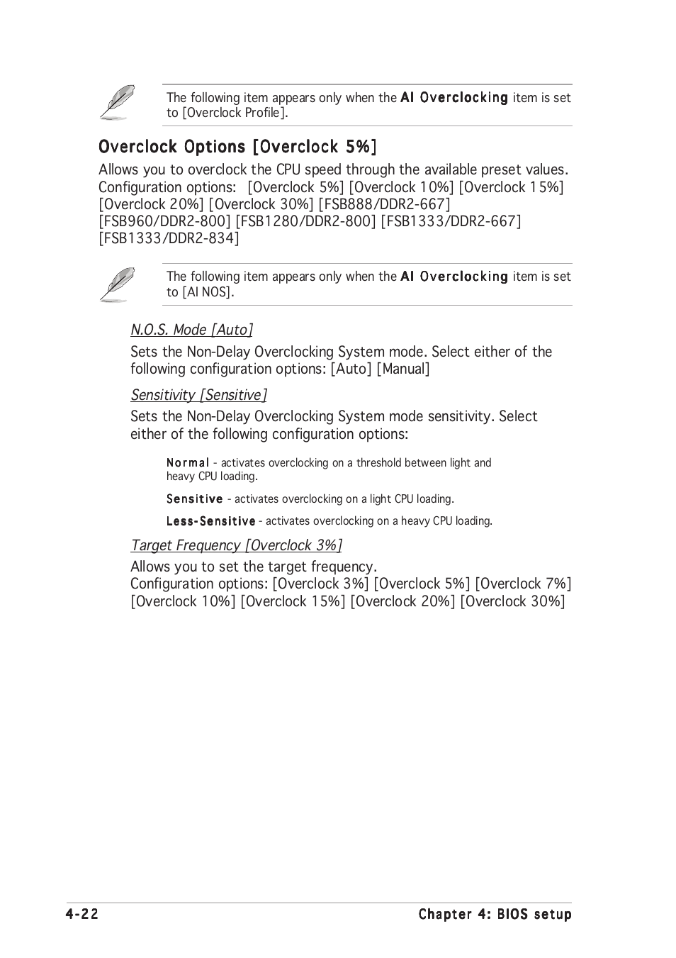 Overclock options [overclock 5 | Asus DELUXE P5LD2 User Manual | Page 86 / 156