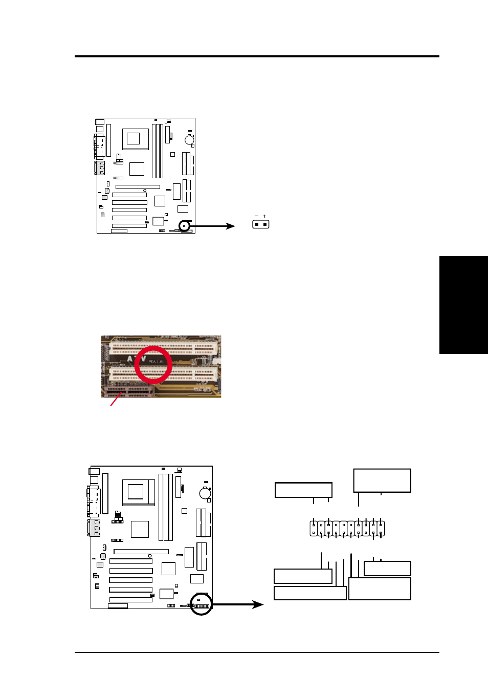 Hardware setup, Asus a7v user’s manual 41, Speaker connector power led | Reset sw smi lead message led, Atx power switch | Asus A7V User Manual | Page 41 / 100