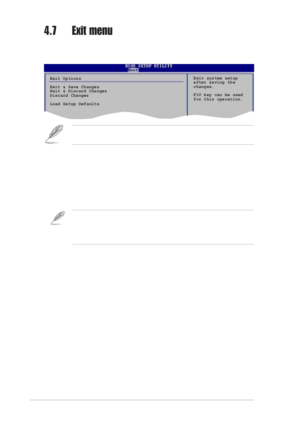 7 exit menu | Asus MOTHERBOARD K8N-E User Manual | Page 100 / 128