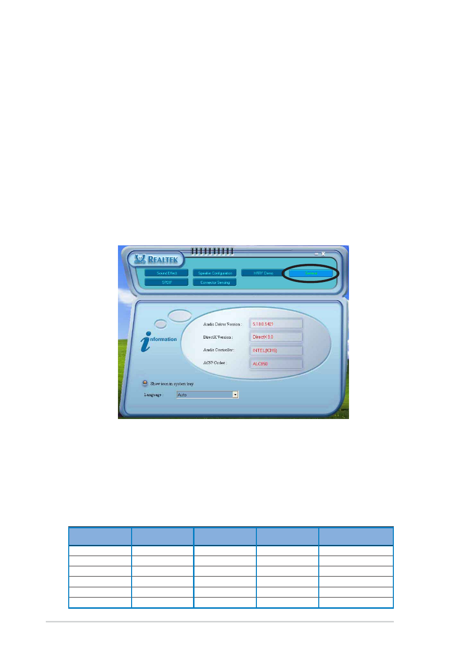 7 rear panel audio ports function variation, 6 general settings, 18 chapter 5: software support | Asus MOTHERBOARD K8N-E User Manual | Page 120 / 128