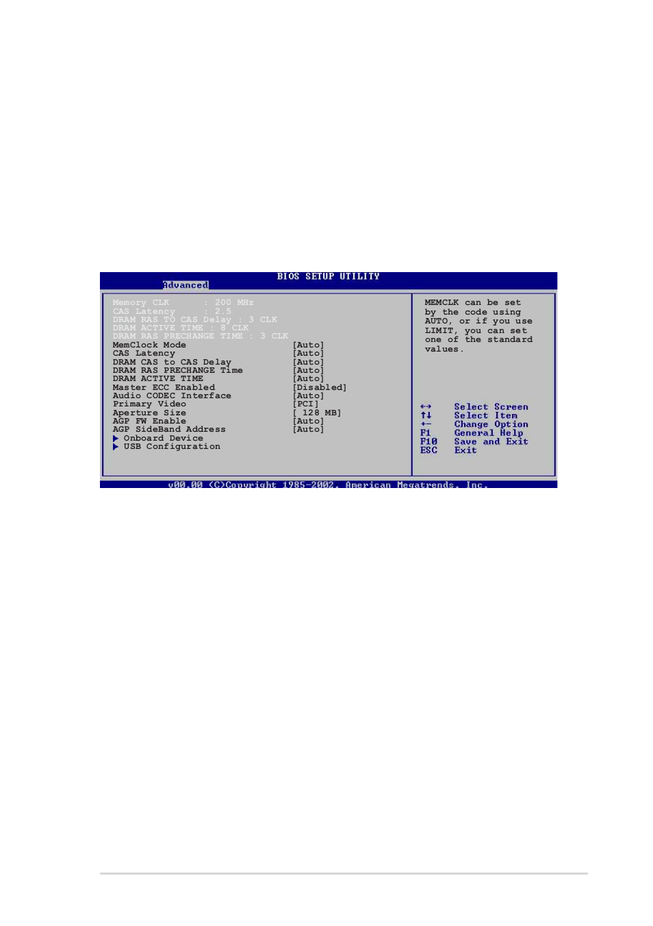 5 chipset, Gart error reporting [disabled, Memclock mode [ auto | Memclock value [200 mhz, Cas latency (cl) [auto, Dram ras to cas delay [auto, Asus k8n-e deluxe motherboard 4-19 | Asus MOTHERBOARD K8N-E User Manual | Page 83 / 128