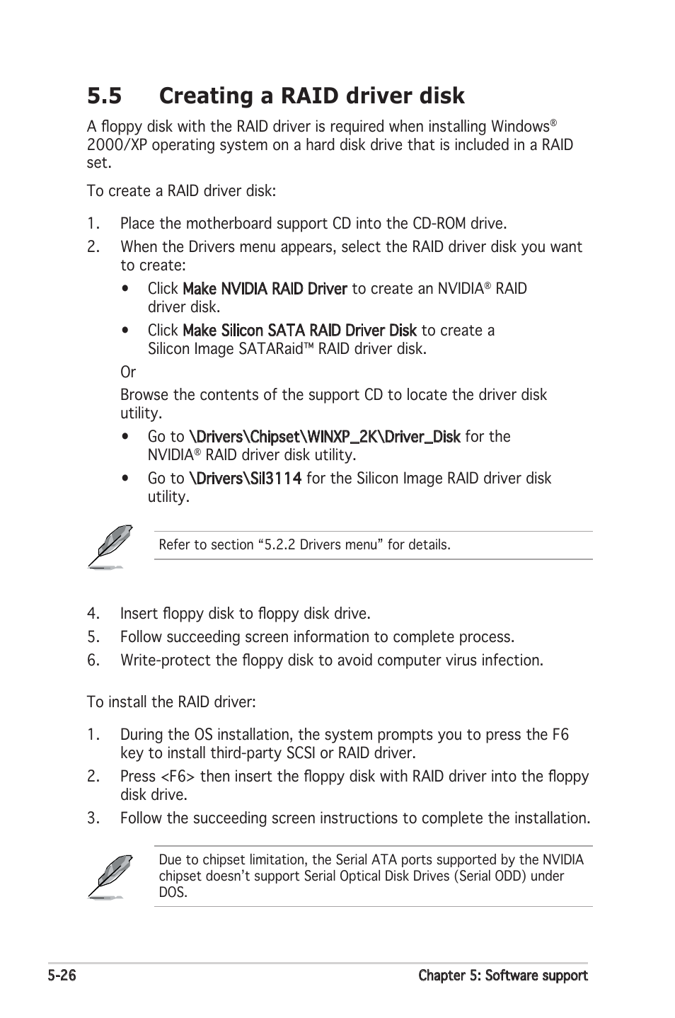 5 creating a raid driver disk | Asus M2N-E SLI User Manual | Page 132 / 140