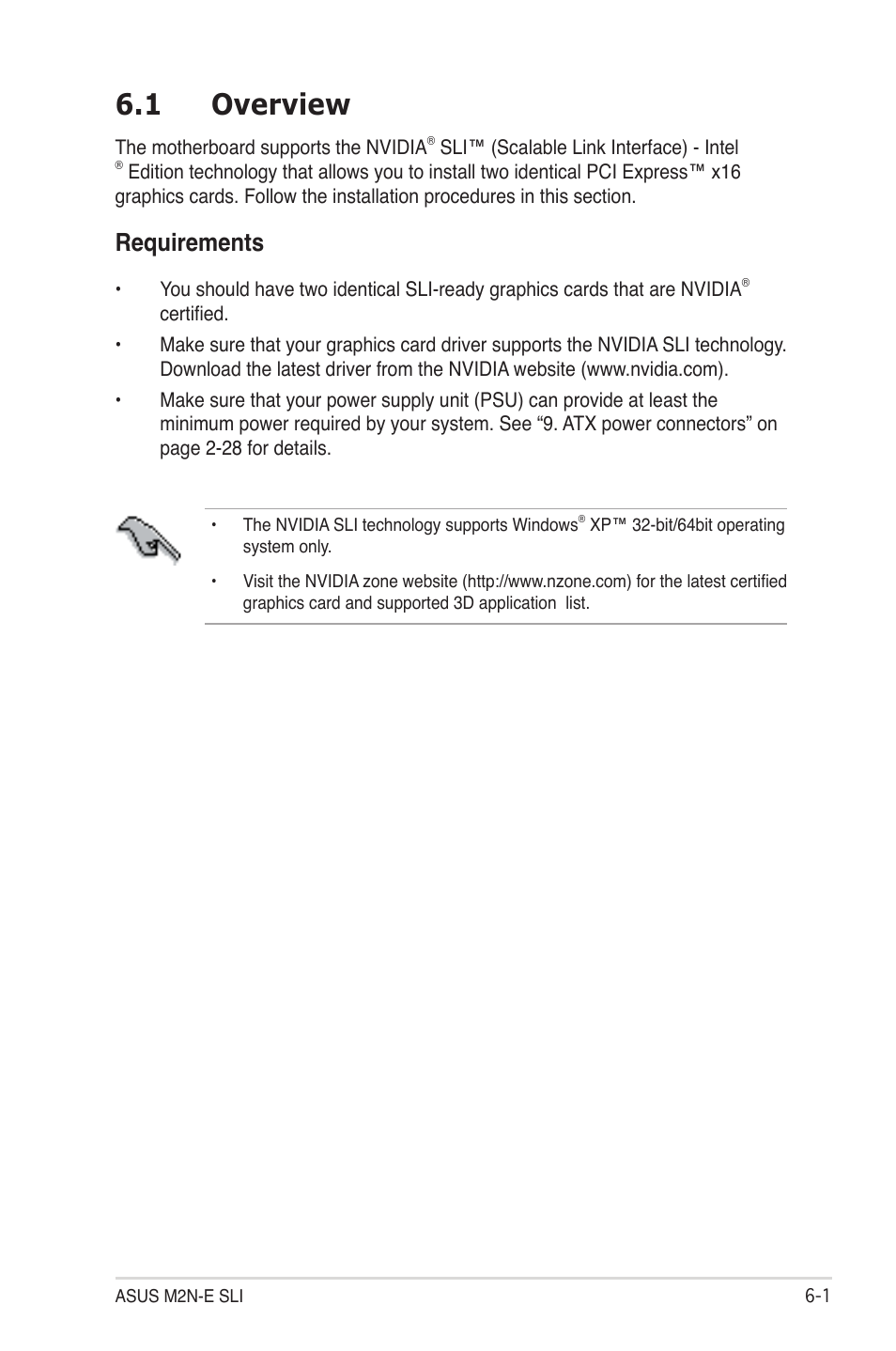 1 overview, Requirements | Asus M2N-E SLI User Manual | Page 135 / 140