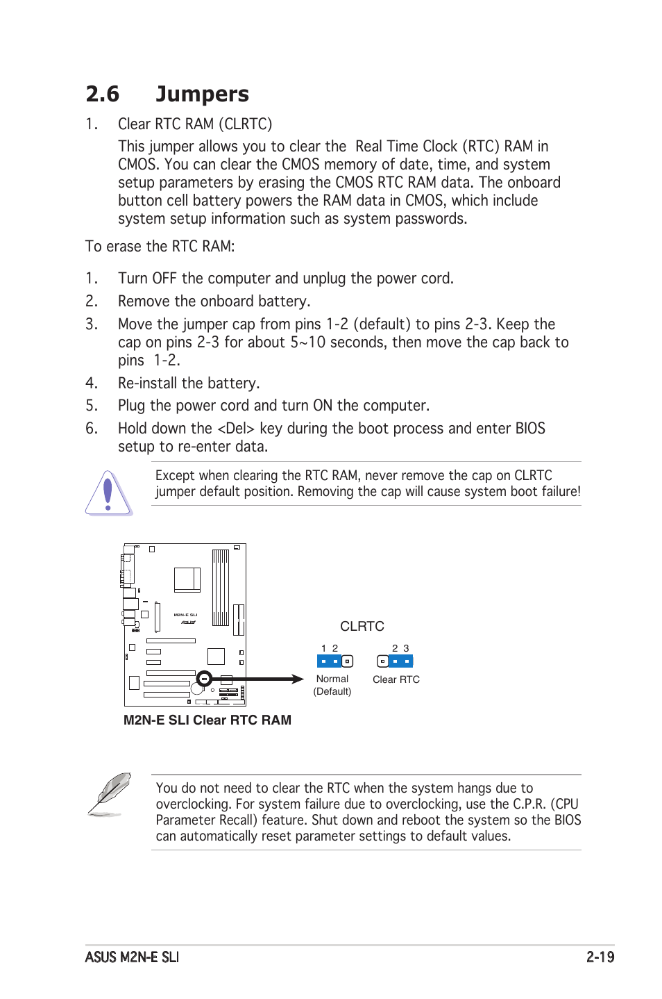 6 jumpers | Asus M2N-E SLI User Manual | Page 39 / 140