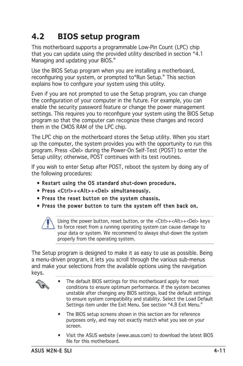 2 bios setup program | Asus M2N-E SLI User Manual | Page 69 / 140