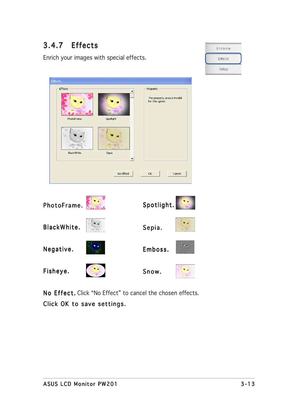 7 effects effects effects effects effects | Asus PW201 User Manual | Page 37 / 44