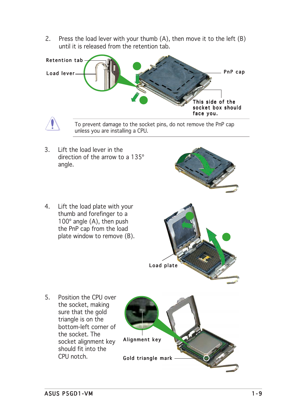 Asus P5GD1-VM User Manual | Page 19 / 92