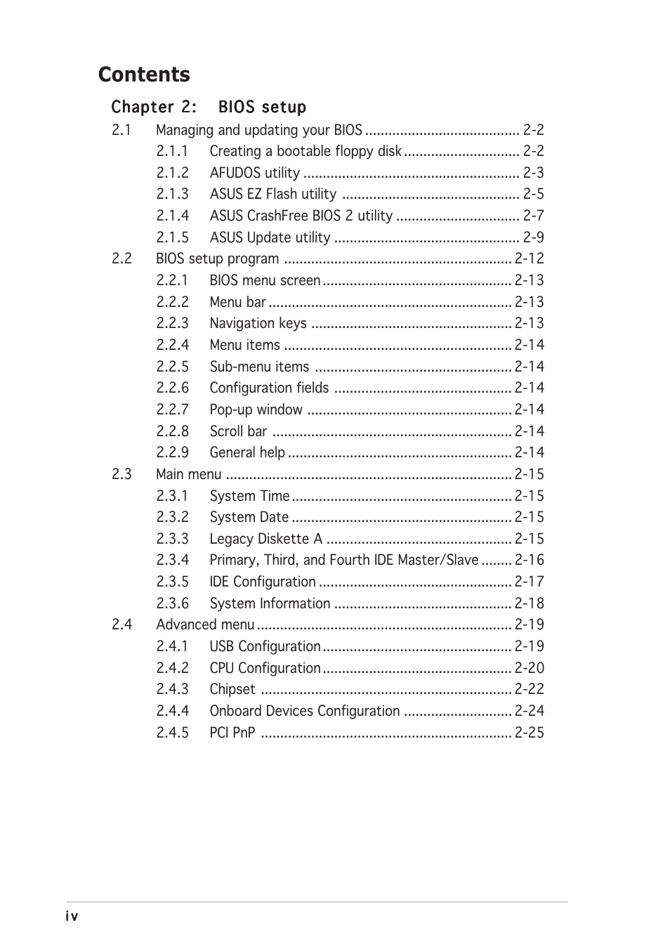 Asus P5GD1-VM User Manual | Page 4 / 92