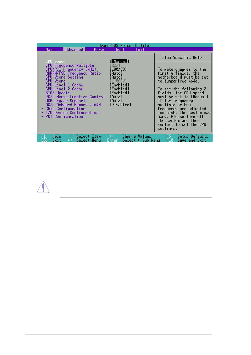 4 advanced menu | Asus P4T533-C User Manual | Page 80 / 128