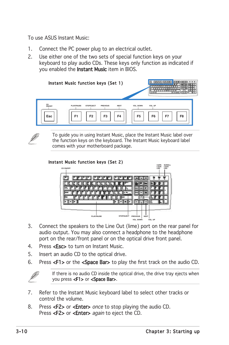 10 chapter 3: starting up | Asus Barebone System T2-PH2 User Manual | Page 56 / 114