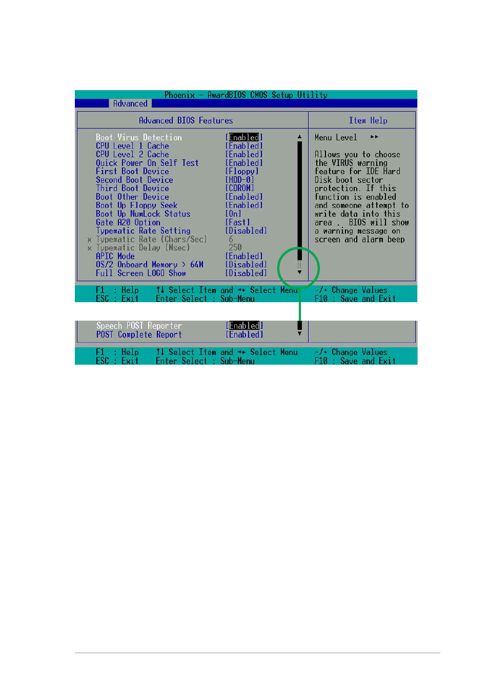 1 advanced bios features | Asus DELUXE A7N8X-E User Manual | Page 75 / 114