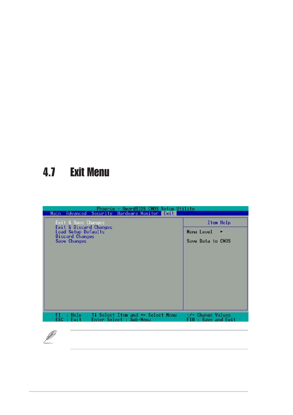 7 exit menu | Asus DELUXE A7N8X-E User Manual | Page 90 / 114