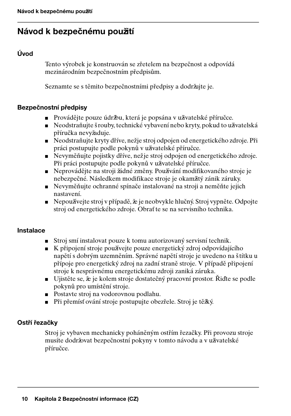 Návod k bezpečnému použití | Konica Minolta bizhub PRO 2000P User Manual | Page 10 / 84