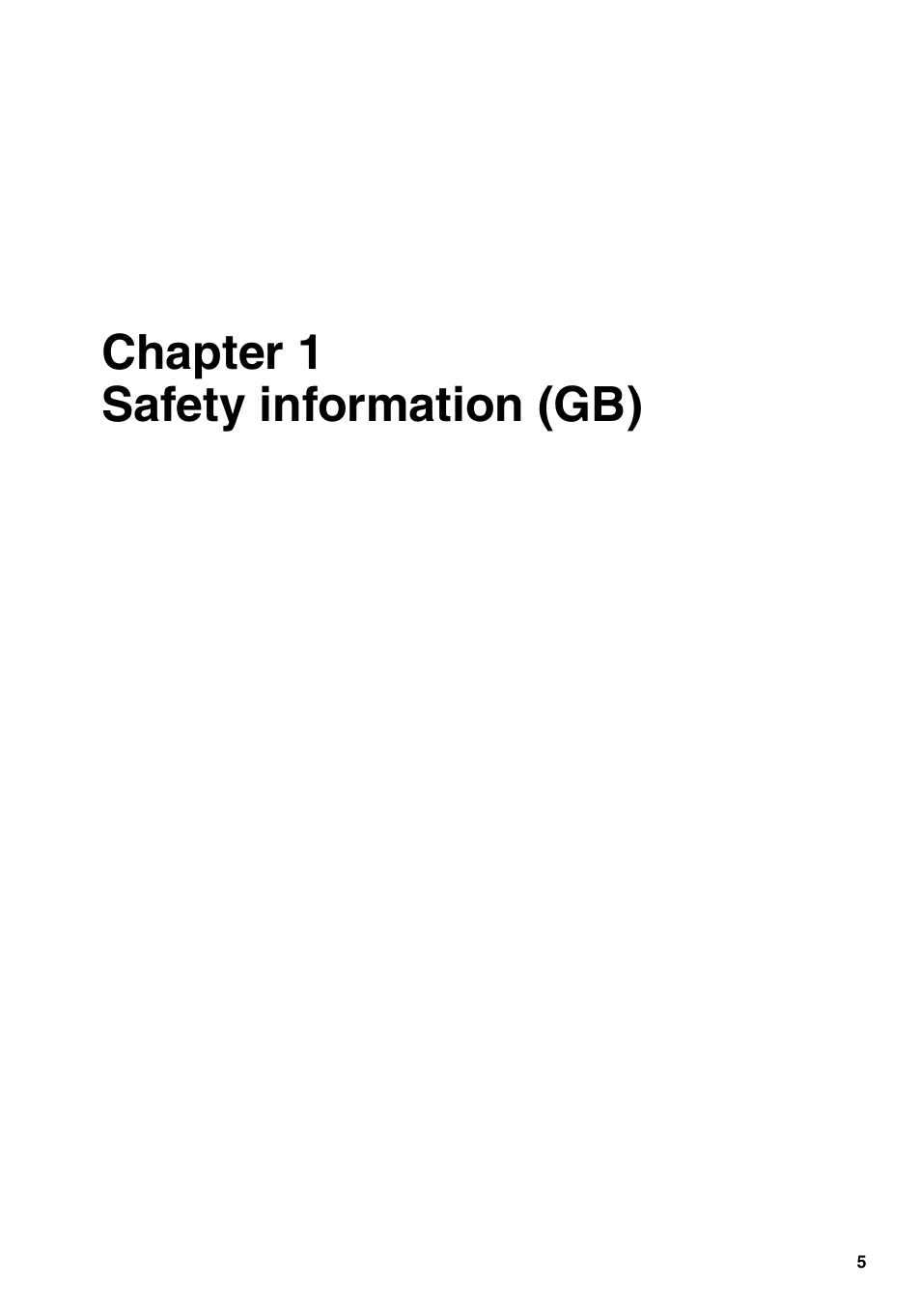 Chapter 1 safety information (gb), Chapter 1, Safety information (gb) | Konica Minolta bizhub PRO 2000P User Manual | Page 5 / 84