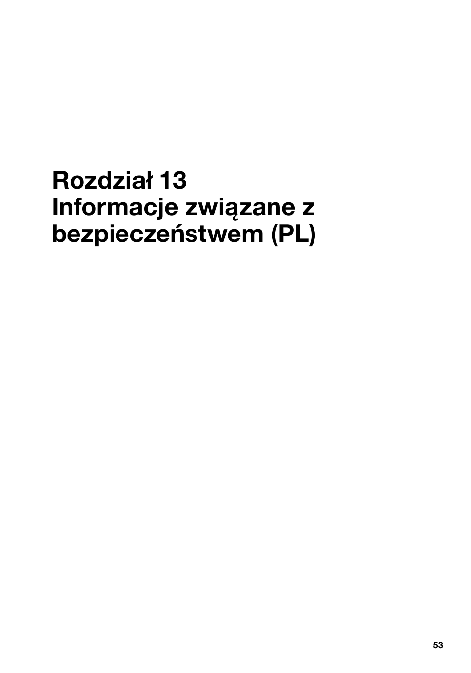 Rozdział 13, Informacje związane z bezpieczeństwem (pl) | Konica Minolta bizhub PRO 2000P User Manual | Page 53 / 84