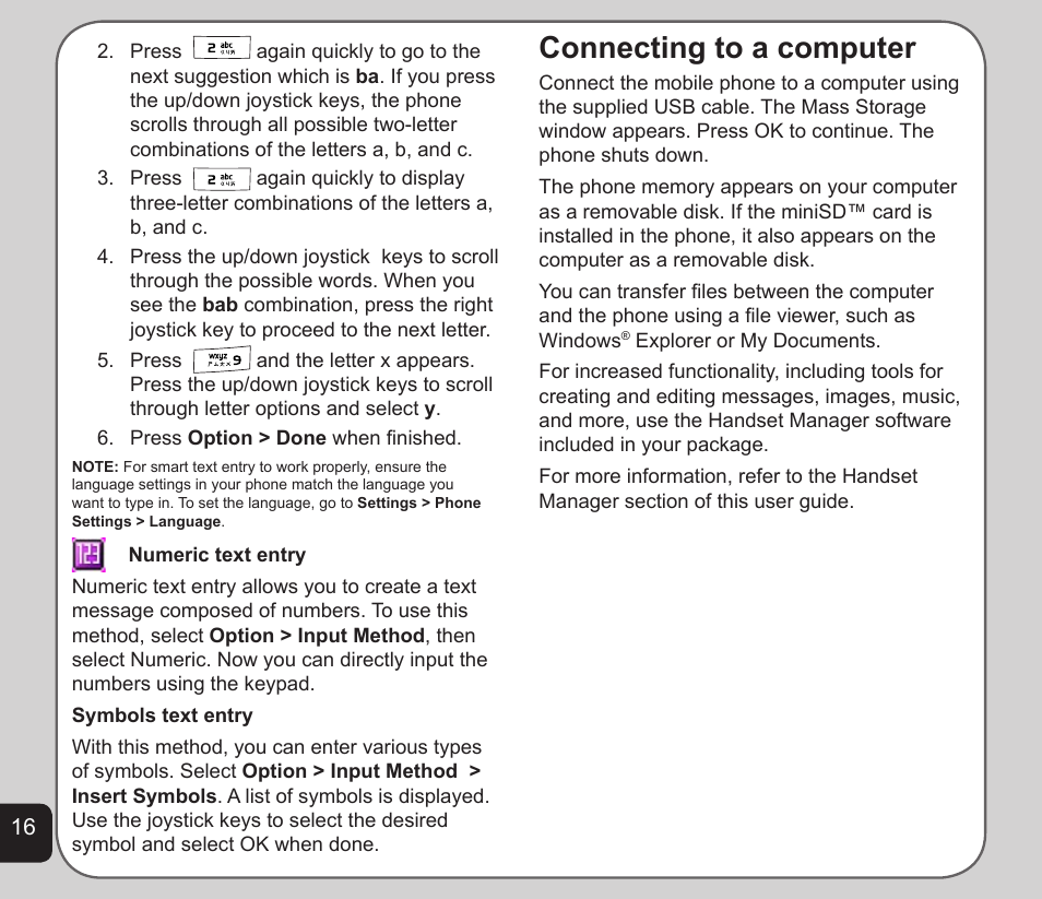 Connecting to a computer | Asus V75 User Manual | Page 20 / 78