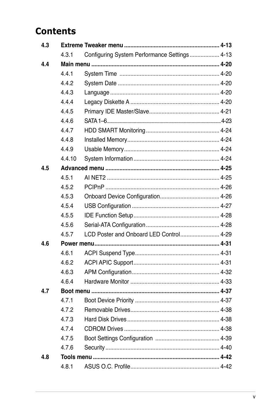 Asus E3746 User Manual | Page 5 / 196