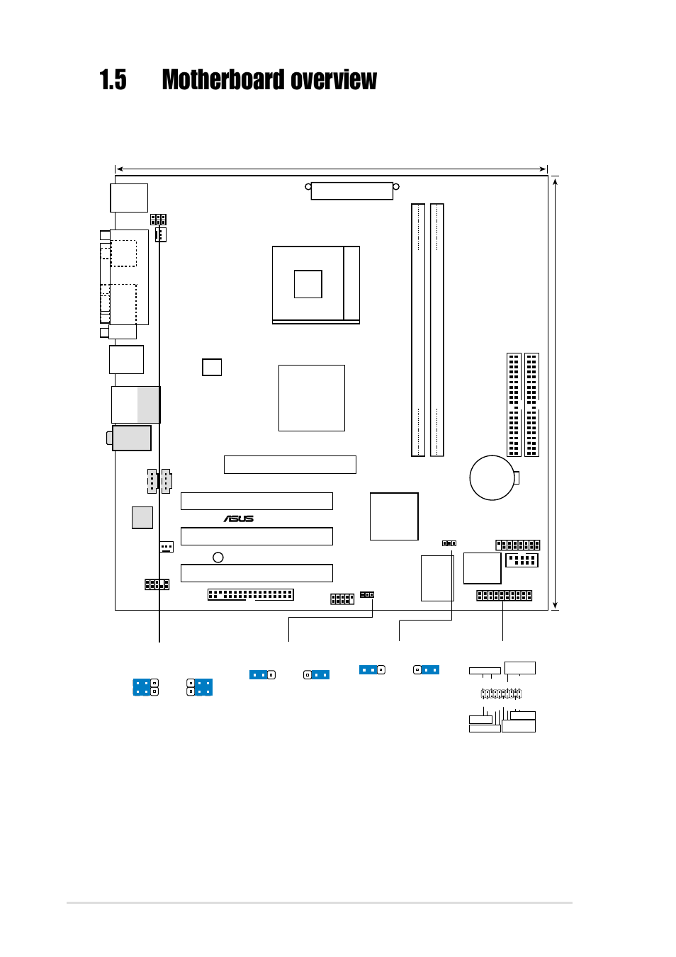 5 motherboard overview, 1 motherboard layout, 6 chapter 1: product introduction | 4cm (9.6in), P4sp-mx, Super i/o, Pci slot 1, Pci slot 2 pci slot 3 | Asus P4SP-MX User Manual | Page 14 / 64