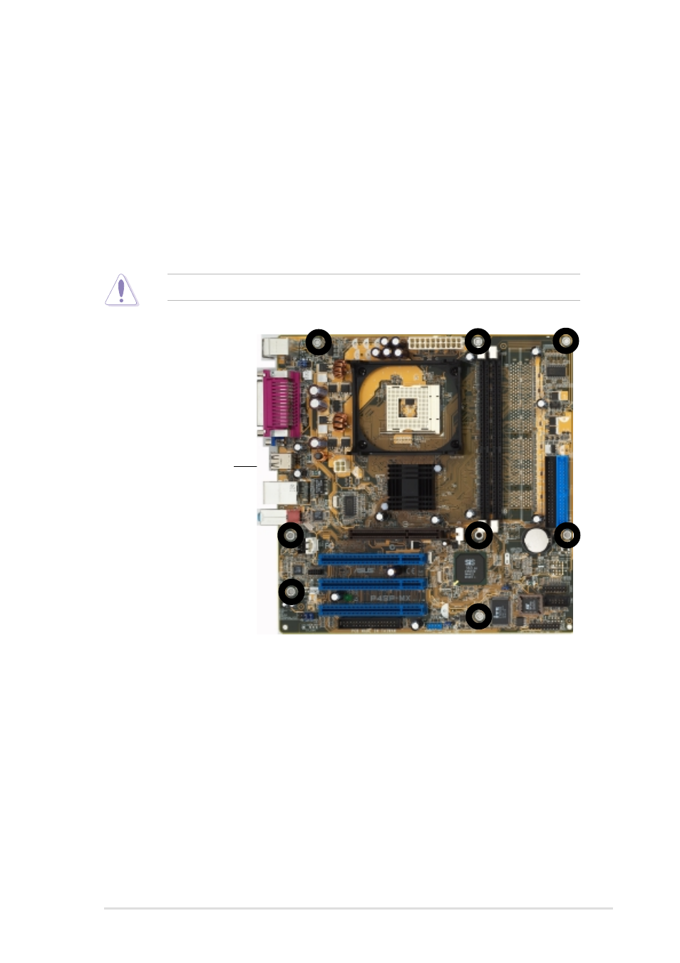 2 placement direction, 3 screw holes | Asus P4SP-MX User Manual | Page 15 / 64