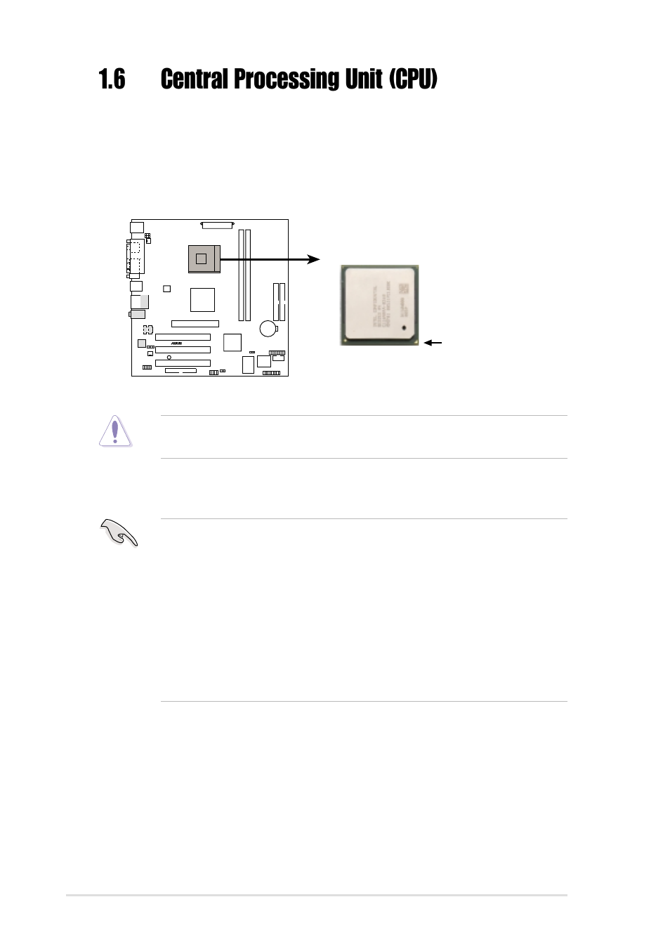 6 central processing unit (cpu), 1 overview, Hyper-threading technology | Asus P4SP-MX User Manual | Page 16 / 64