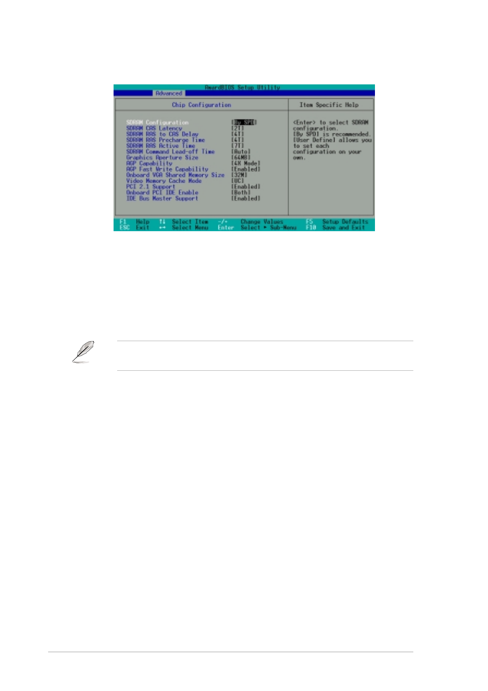 1 chip configuration | Asus P4SP-MX User Manual | Page 50 / 64