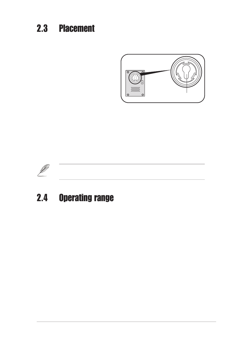 3 placement, 4 operating range, Wall mounting | 1 range | Asus 54Mbps Pocket Wireless Access Point WL-330g User Manual | Page 23 / 70