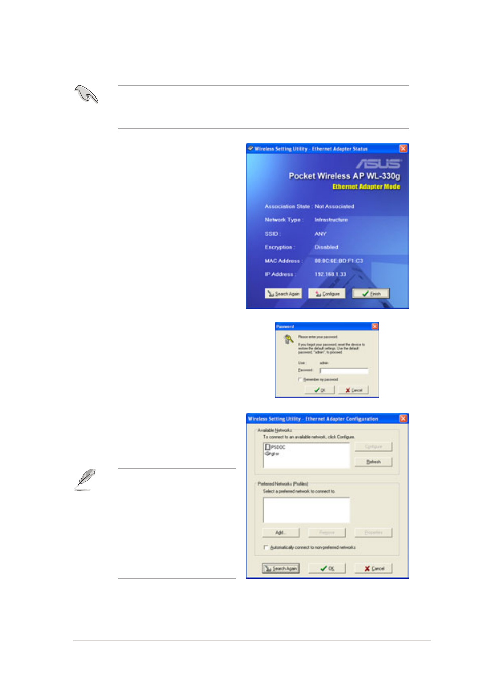 Asus 54Mbps Pocket Wireless Access Point WL-330g User Manual | Page 31 / 70