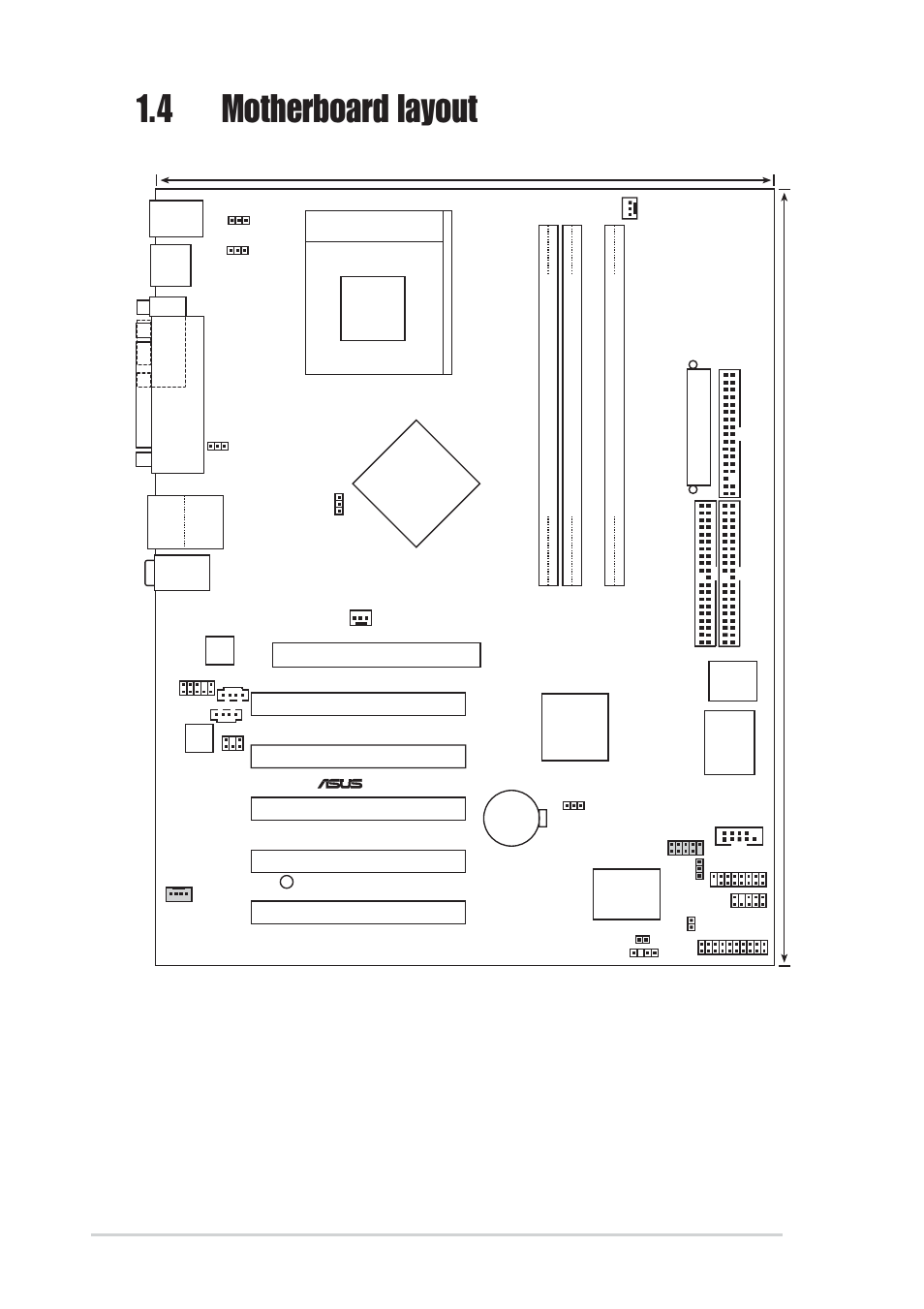 4 motherboard layout, 6 chapter 1: motherboard information, Socket 462 | Nvidia, A7n8x-x nforce2 mcp chipset, Nforce2 400 chipset, Super i/o, Pci 1, Pci 2 pci 3 pci 4 pci 5 | Asus A7N8X-X User Manual | Page 16 / 60