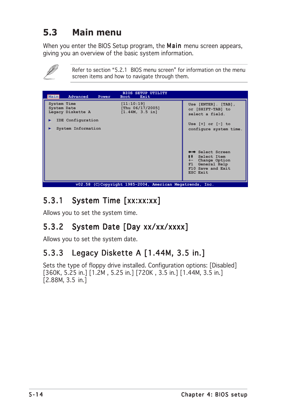 3 main menu | Asus TS300-E3 User Manual | Page 100 / 200