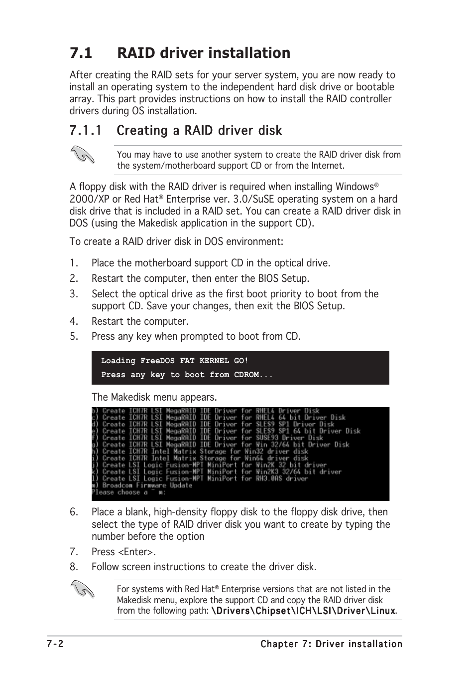 1 raid driver installation | Asus TS300-E3 User Manual | Page 178 / 200