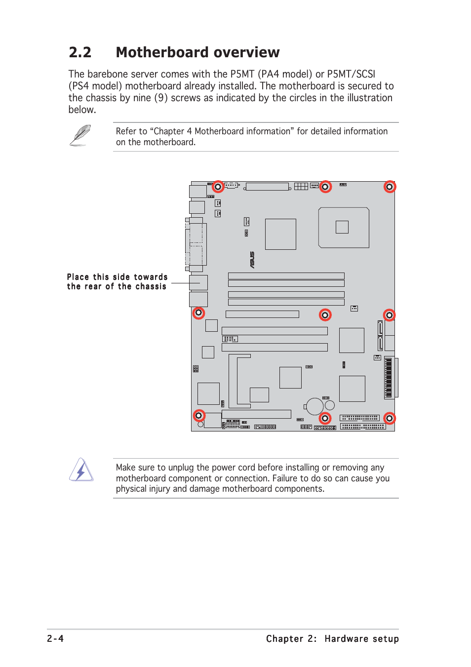 2 motherboard overview | Asus TS300-E3 User Manual | Page 24 / 200