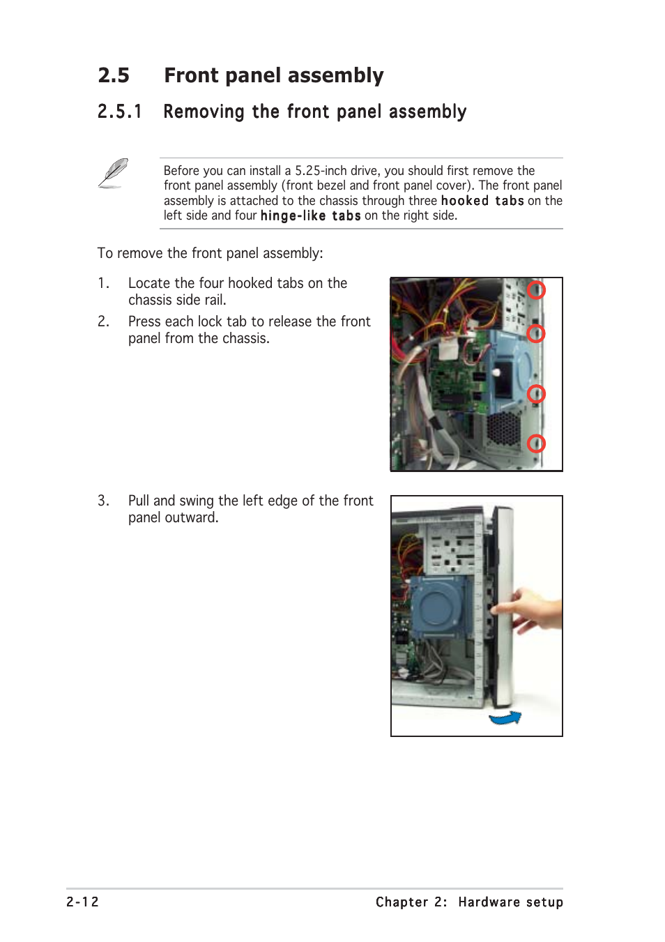 5 front panel assembly | Asus TS300-E3 User Manual | Page 32 / 200