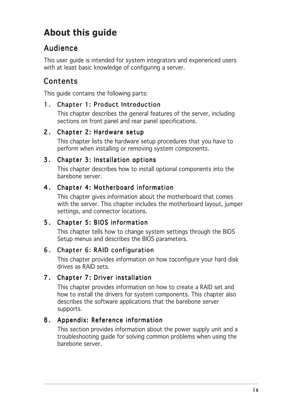 Asus TS300-E3 User Manual | Page 9 / 200