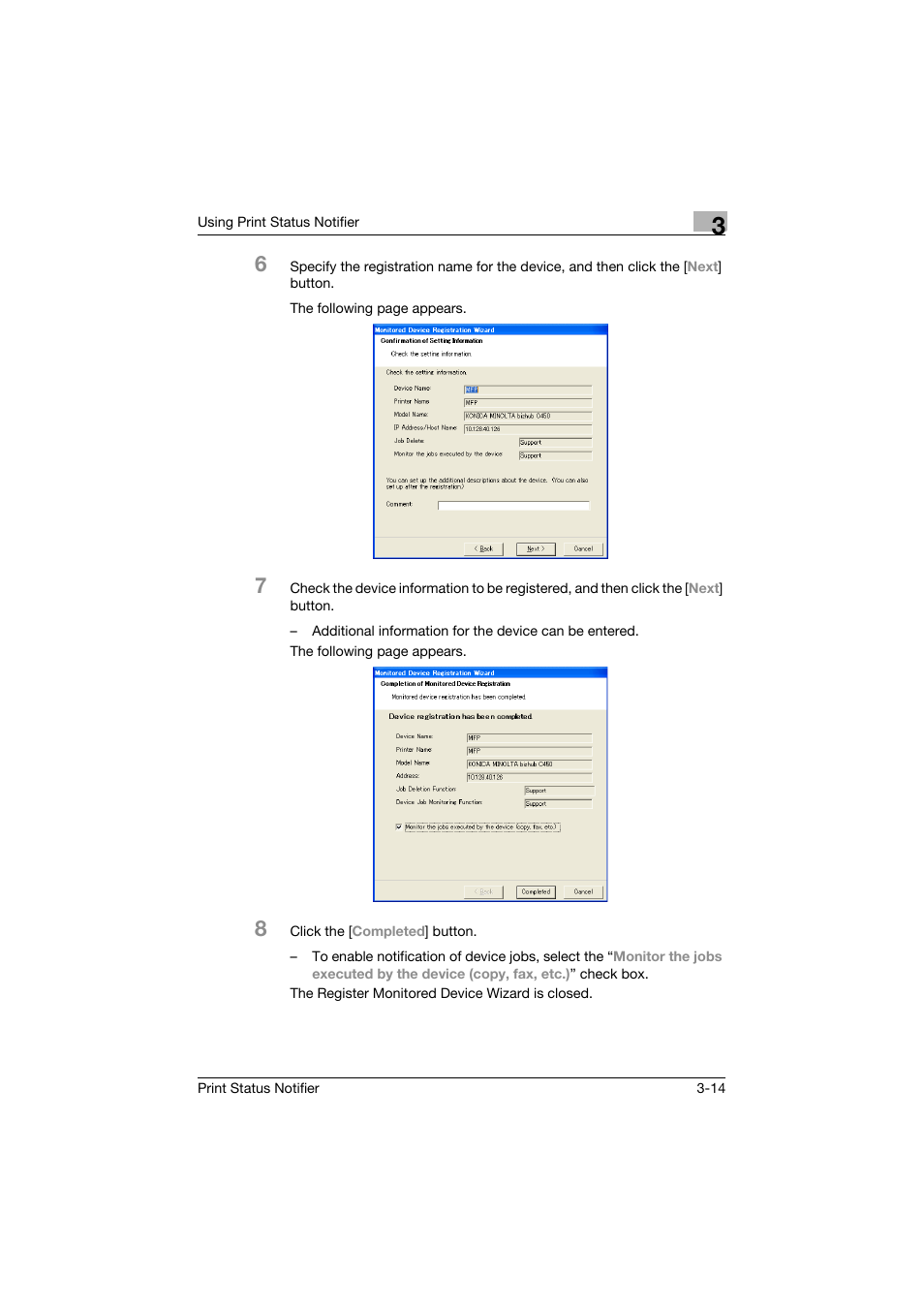 Konica Minolta Print Status Notifier User Manual | Page 21 / 42