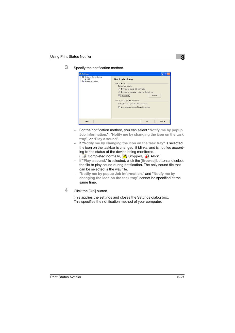 Konica Minolta Print Status Notifier User Manual | Page 28 / 42