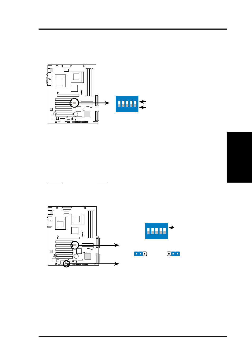 Hardware setup, Cuv266-dls dip switches, Dip_f | Cuv266-dls jumperfree™ mode setting | Asus CUV266-DLS User Manual | Page 17 / 92