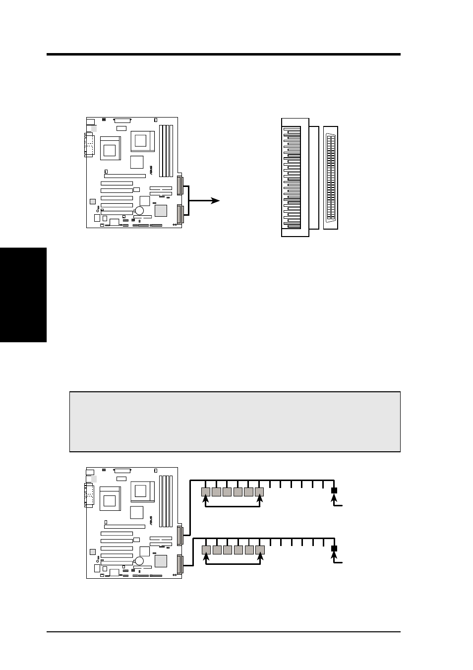 Hardware setup, Cuv266-dls onboard scsi connectors, Scsi-a scsi-b | Cuv266-dls scsi connection example | Asus CUV266-DLS User Manual | Page 36 / 92