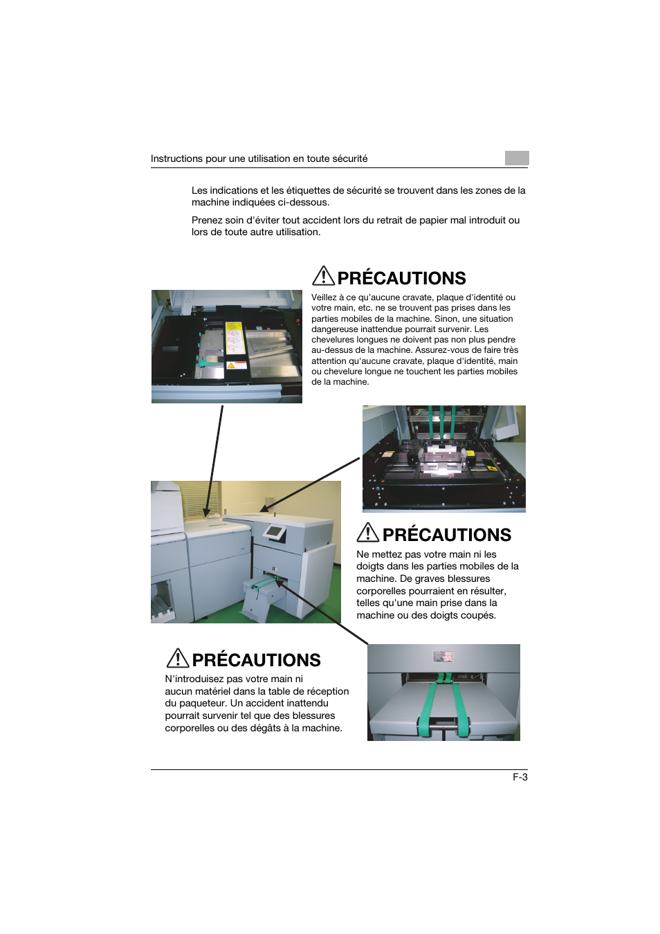 Précautions | Konica Minolta bizhub PRO 2500P User Manual | Page 13 / 28