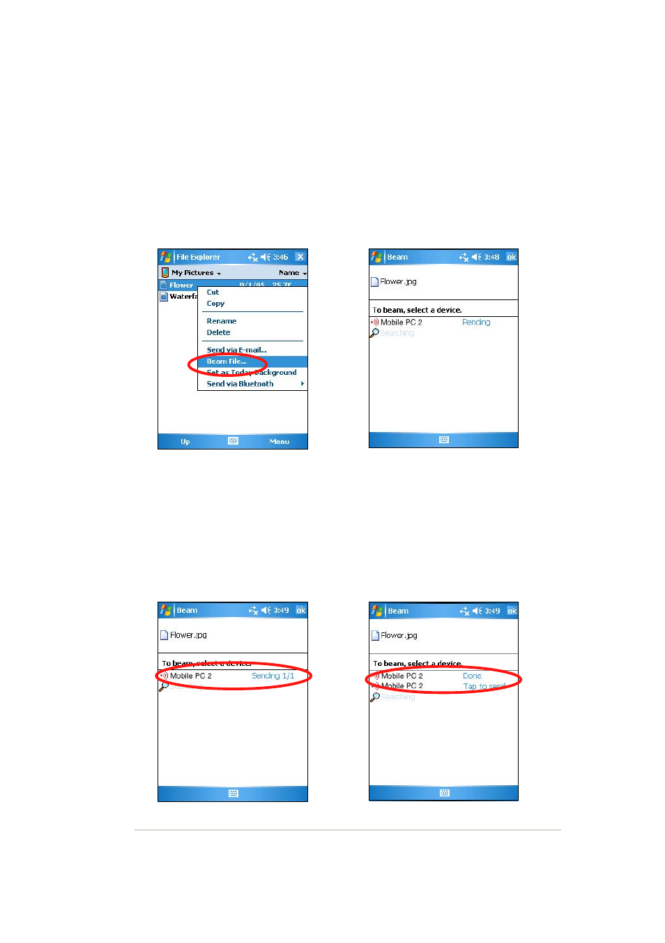 Sending infrared beams | Asus MYPAL A636 User Manual | Page 110 / 142