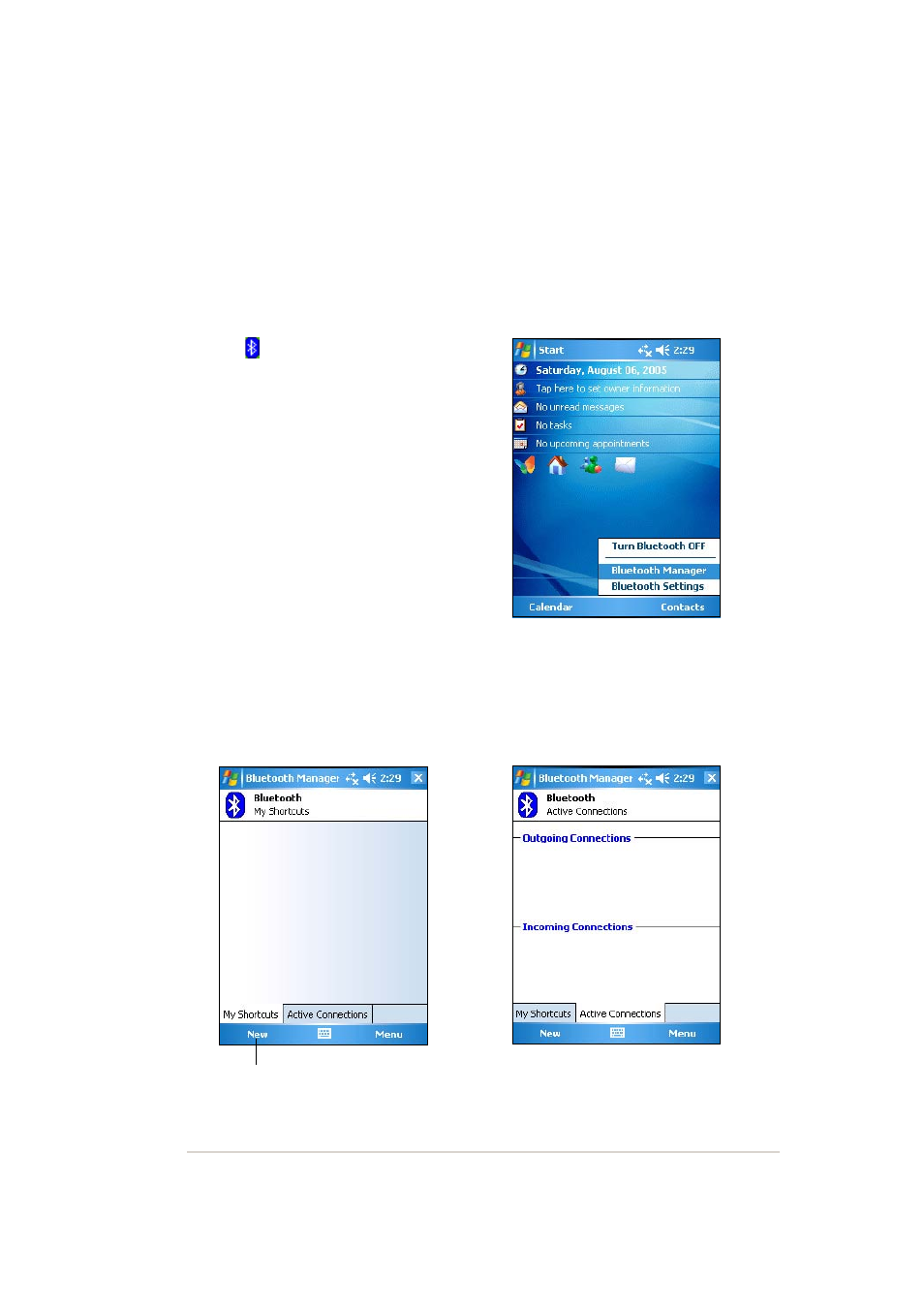 Bluetooth manager | Asus MYPAL A636 User Manual | Page 115 / 142