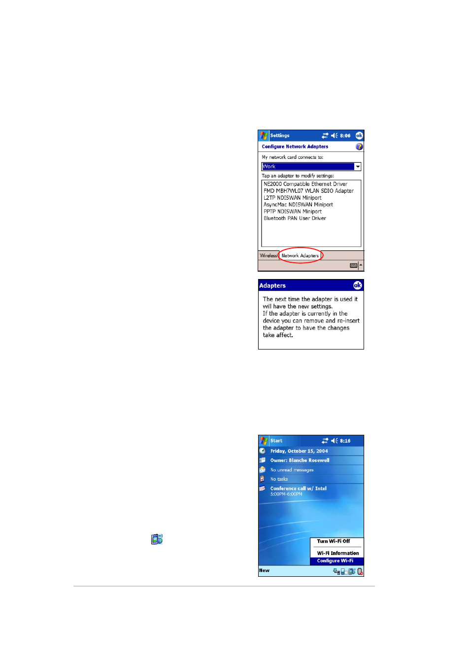 Adding a wireless network | Asus MYPAL A636 User Manual | Page 130 / 142