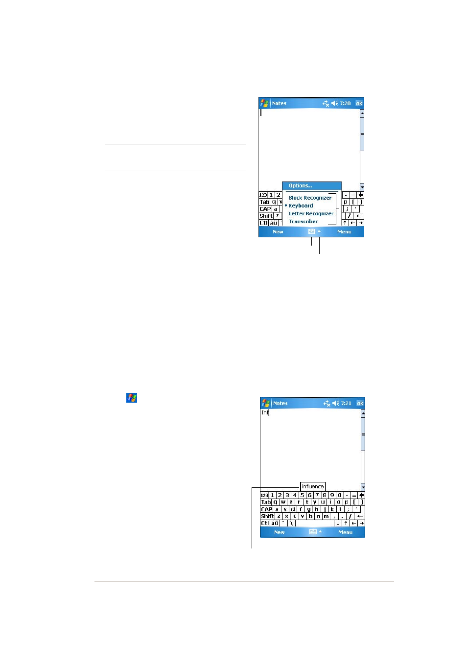 Word completion feature | Asus MYPAL A636 User Manual | Page 23 / 142