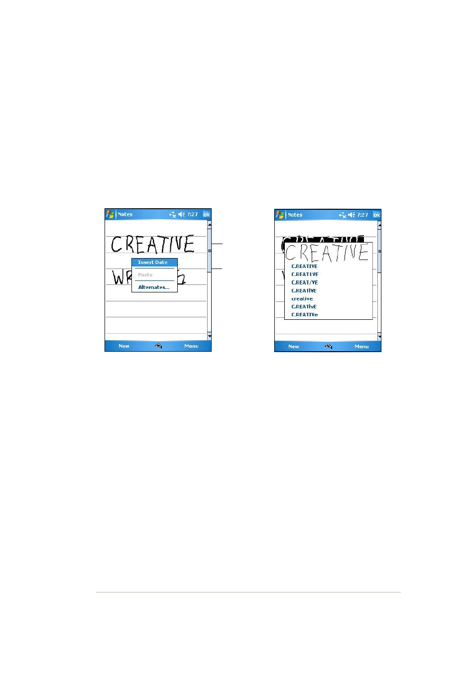 Tips for getting good writing recognition | Asus MYPAL A636 User Manual | Page 27 / 142