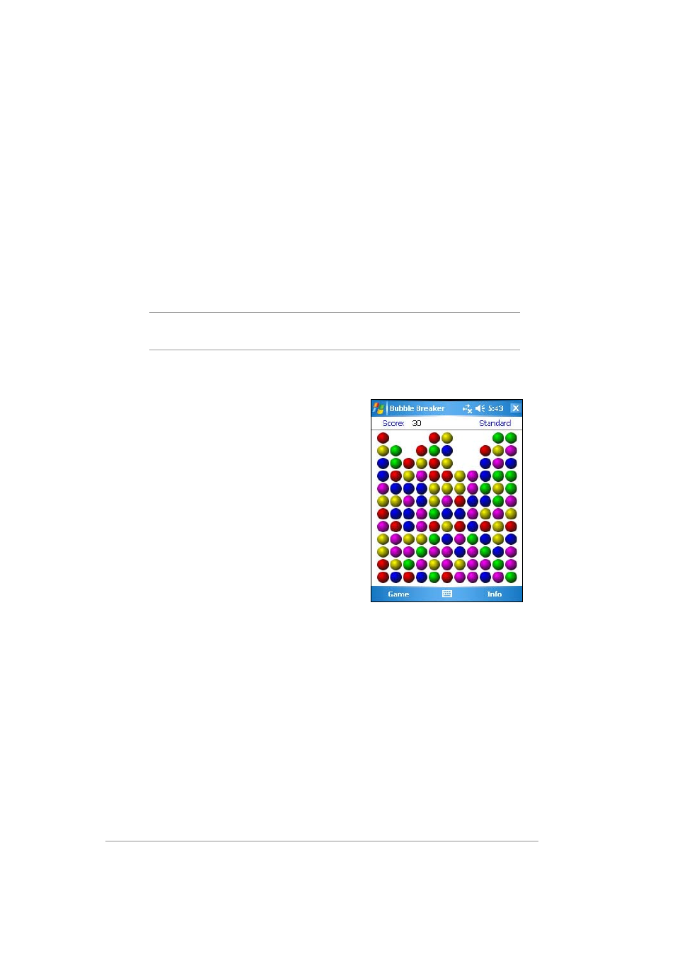 Games, Bubble breaker | Asus MYPAL A636 User Manual | Page 44 / 142