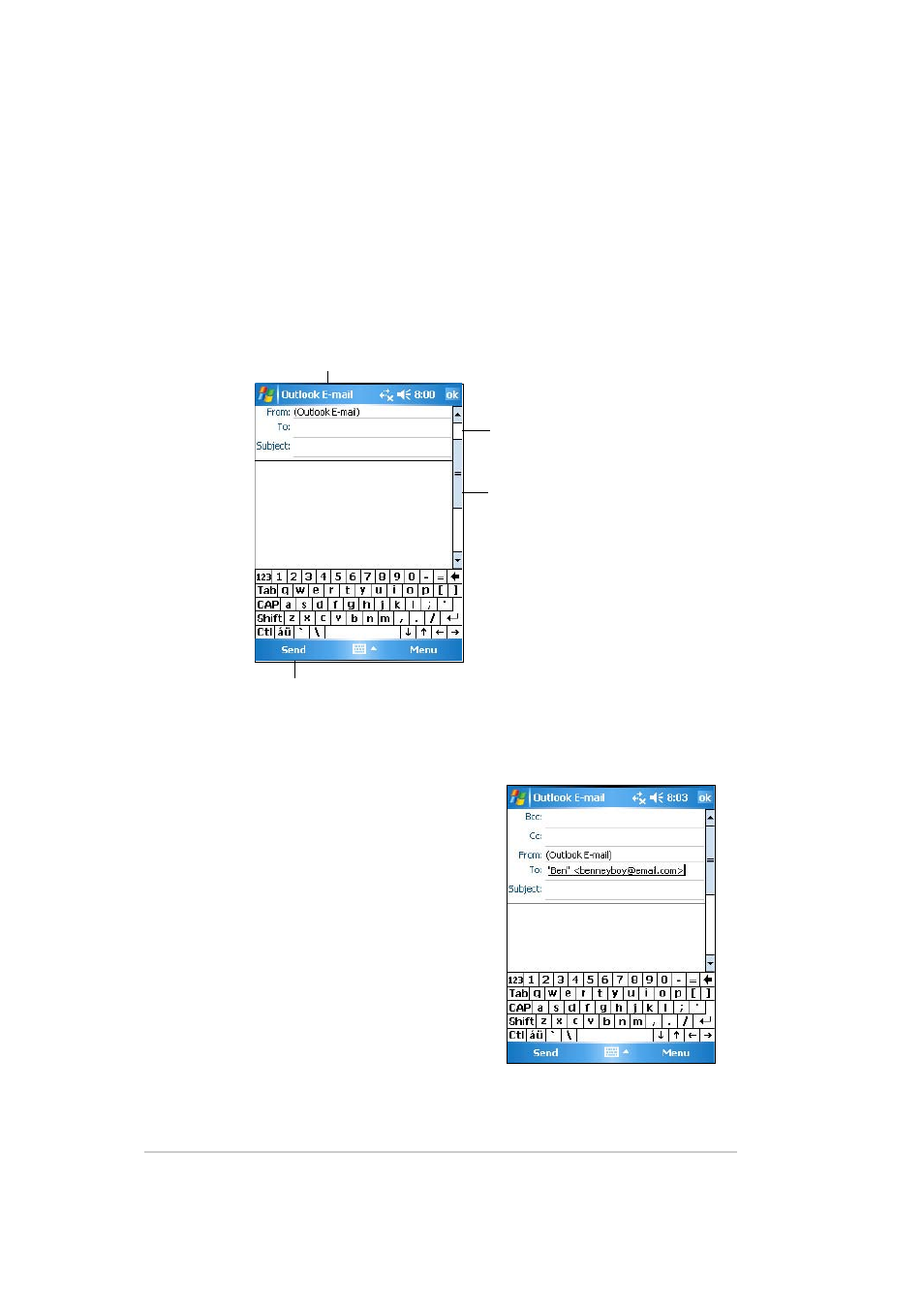 Composing messages | Asus MYPAL A636 User Manual | Page 74 / 142