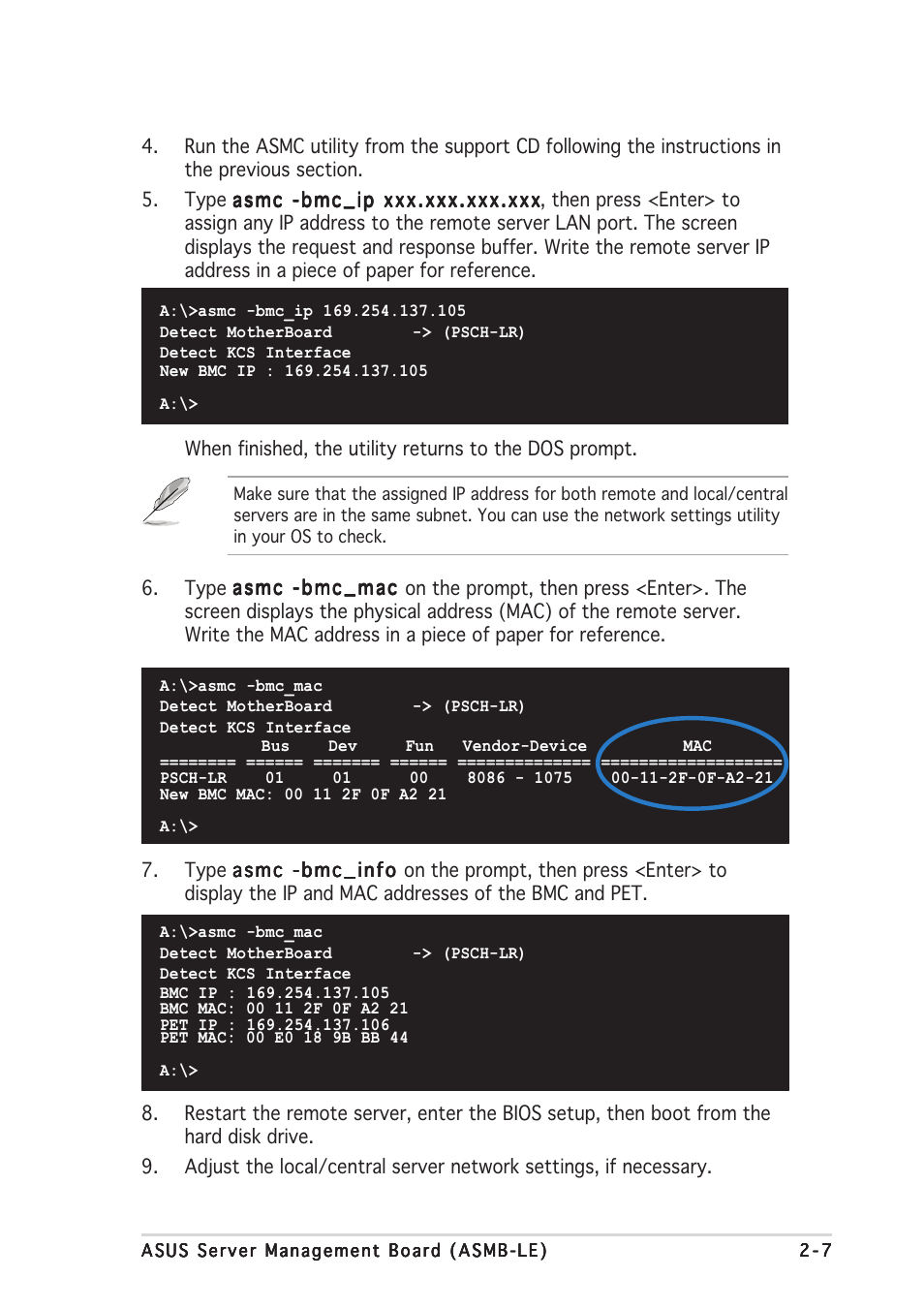 Asus ASMB-LE User Manual | Page 21 / 52